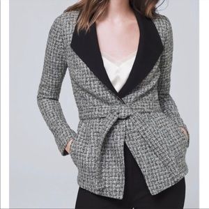 WHBM Gray Metallic Wool Blazer NWOT